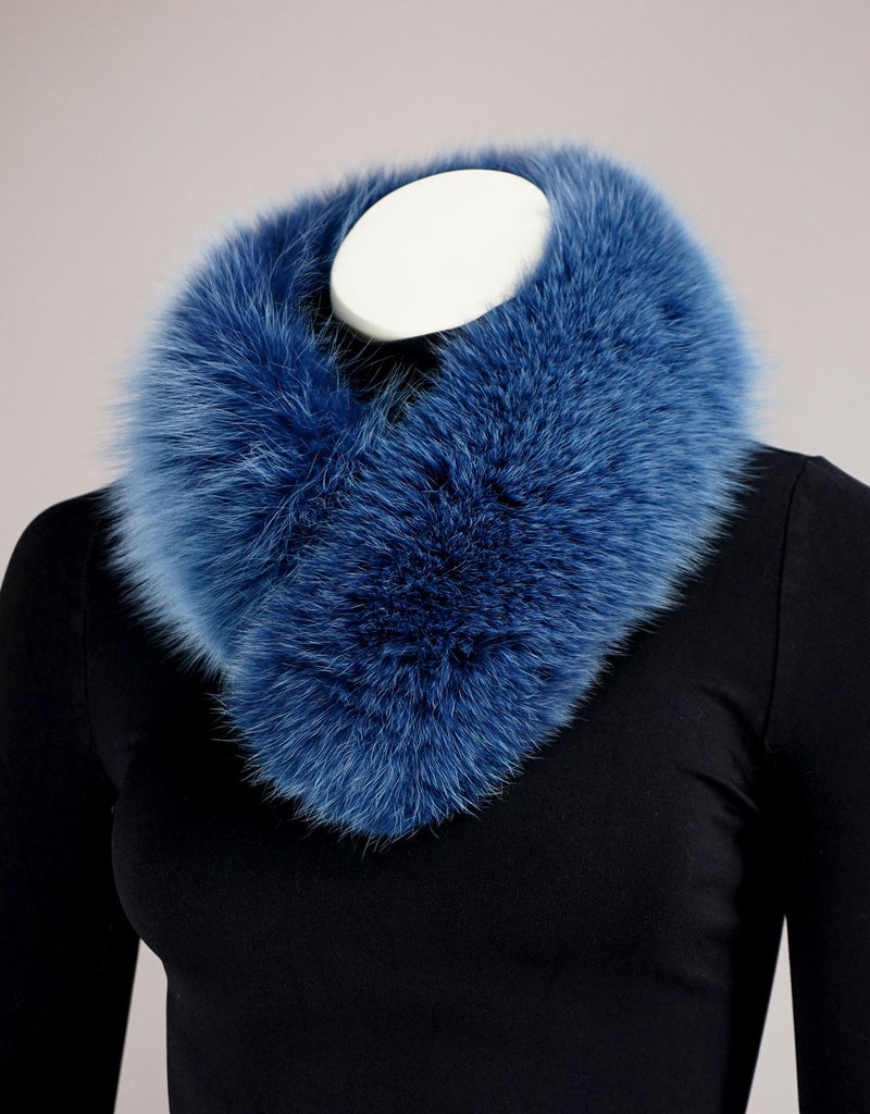 Fur Headband- Wedgewood Blue
