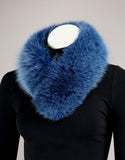 Fur Headband- Wedgewood Blue