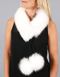 Pom Pom Headband - White