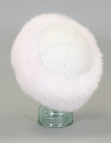 Fur Trim Hat- White White