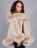 Full Band Hooded Alpaca Cape-Black