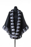 Chinchilla Trimmed Cashmere Medium Round Cape