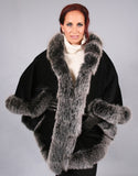 Full Band Hooded Alpaca Cape-Beige