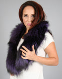 Lux Fur Collar- Fisher Dyed Silver