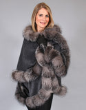 Full Band Hooded Alpaca Cape-Beige