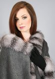 Alpaca Blend Medium Cape- Off White