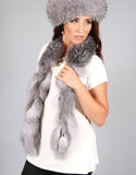 Fox Fringe Scarf- Indigo