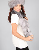 Fox Fringe Scarf- Indigo