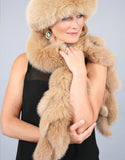 Fox Fringe Scarf- Blush