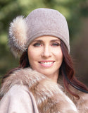 Cloche with Fox Applique - Coffee / Crystal Fox