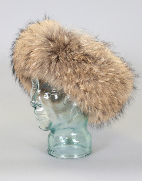 Wide Fur Headband-Finn Raccoon