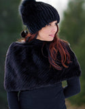 Minktail Stretch Cowl/ Shrug - White