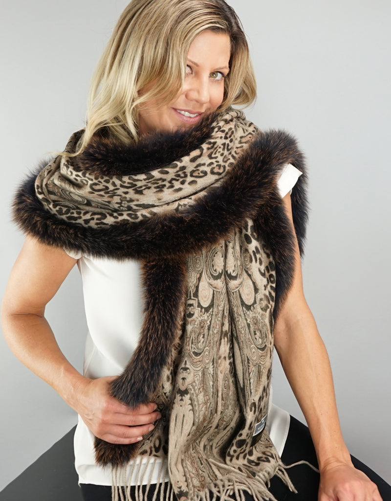 Printed Cashmere Shawl- Sahara