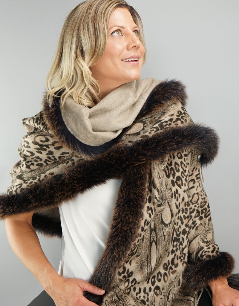 Printed Cashmere Shawl- Sahara