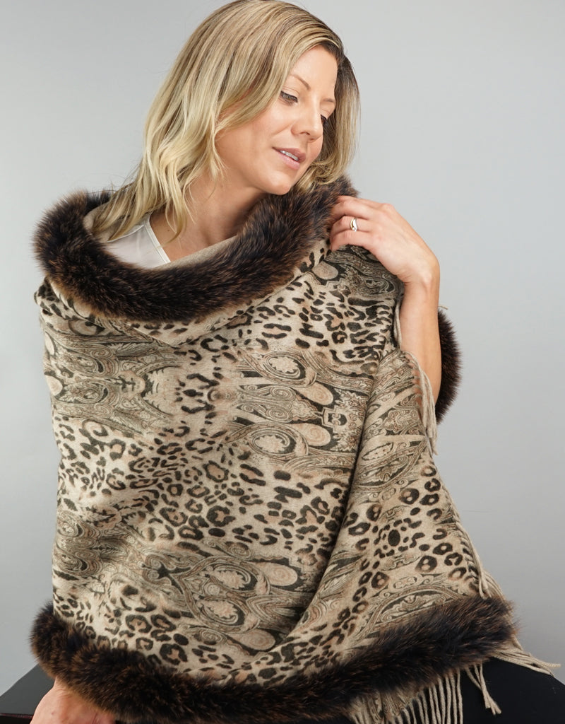Printed Cashmere Shawl- Sahara