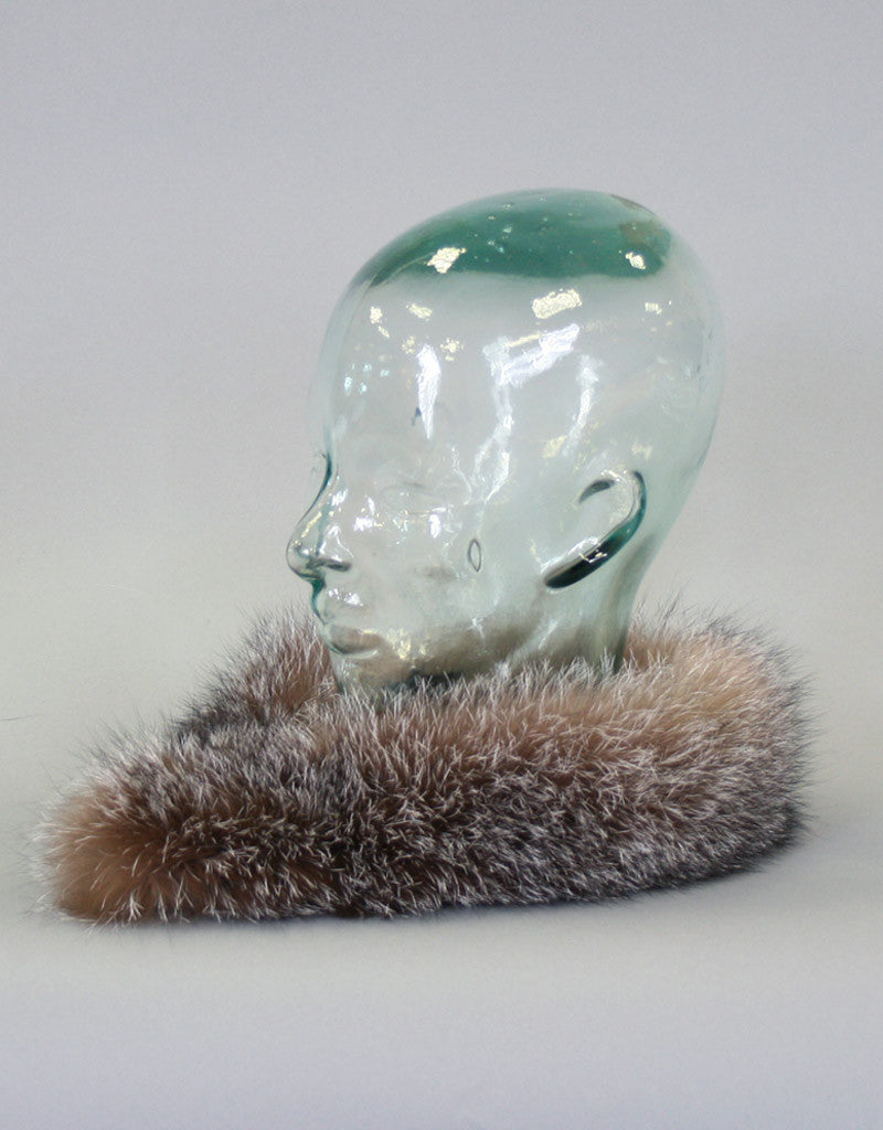 Fur Headband- Silver