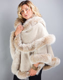 Alpaca Blend Medium Cape- Off White