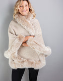 Alpaca Blend Medium Cape- Off White