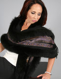 Printed Cashmere Shawl-Beige/ Blush