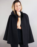 Belted Modern Cape/Jacket - Black