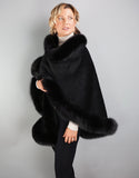 Alpaca Blend Medium Cape- Off White
