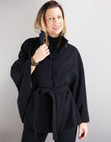 Belted Modern Cape/Jacket - Black