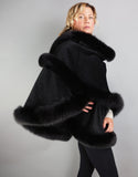 Alpaca Blend Medium Cape- Off White