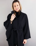 Belted Modern Cape/Jacket - Black