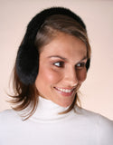 Mink All Fur Earmuff-Black