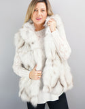 Funky Section Fox Vest - Pink Dyed Natural Blue