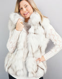 Funky Section Fox Vest - Pink Dyed Natural Blue