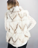 Funky Section Fox Vest - Pink Dyed Natural Blue