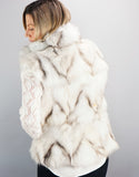 Funky Section Fox Vest - Pink Dyed Natural Blue