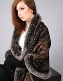 Printed Cashmere Shawl-Beige/ Blush