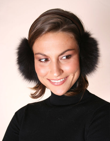 Velvet Band Fur Earmuff- Brown