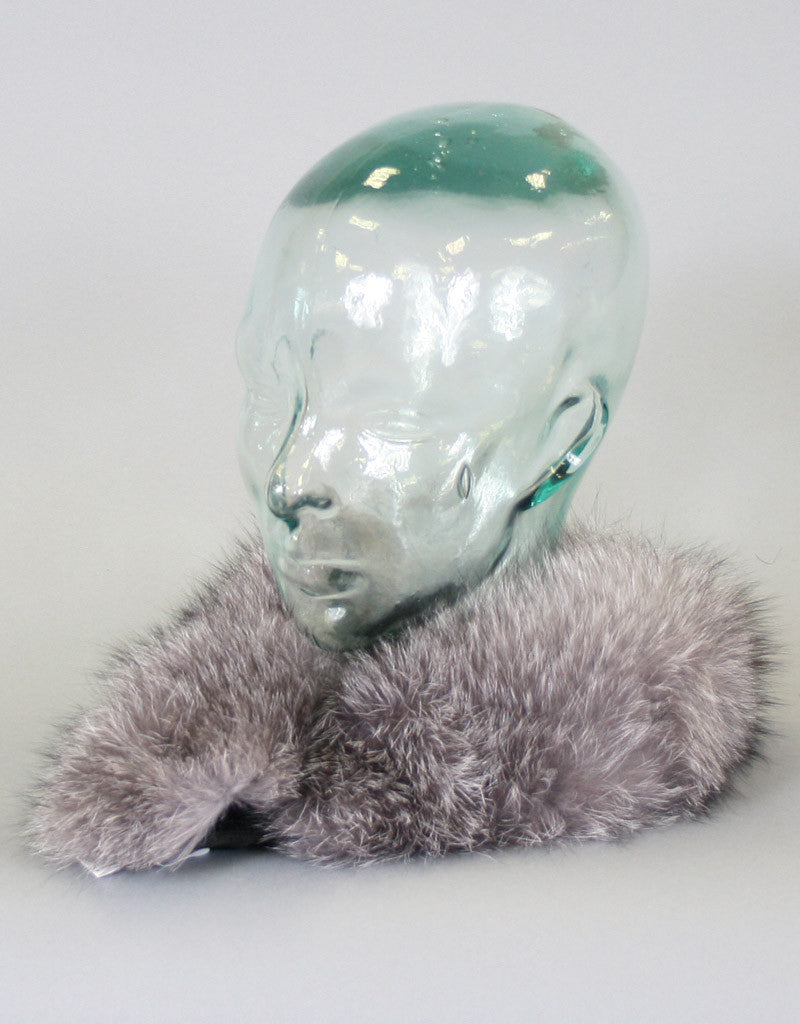Fur Headband- Pink Indigo