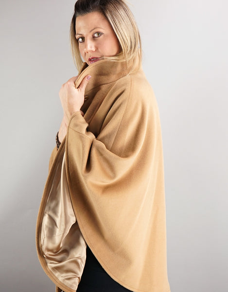 Belted Modern Cape/Jacket - Camel