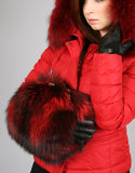 Forever Elegant Purse Muff- Red Dyed Silver
