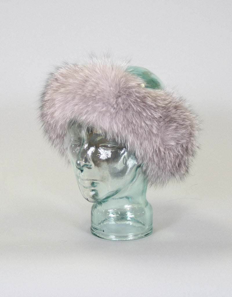 Fur Headband- Pink Indigo