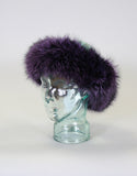Fur Headband- Pink Indigo