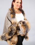 Forever Elegant Purse Muff- Red Dyed Silver