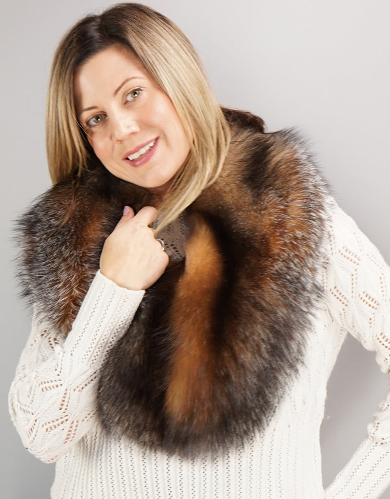 Classic Fur Collar- Crystal