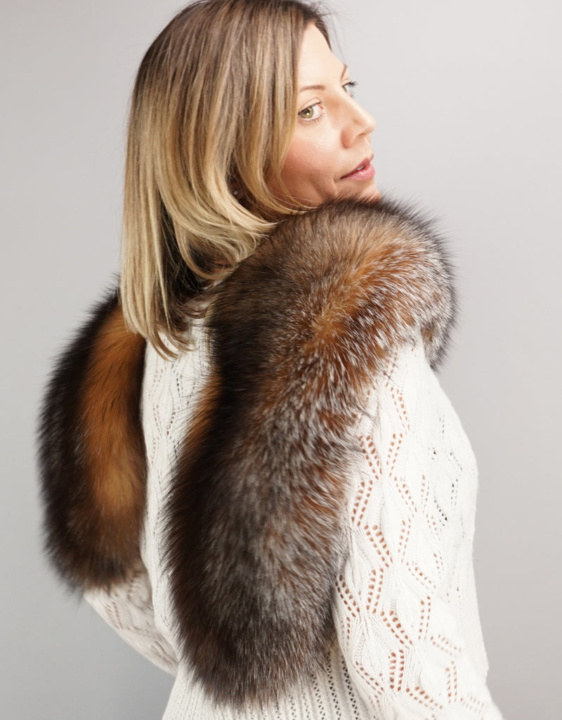 Classic Fur Collar- Crystal