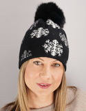 Digital Snowflake Hat- Black