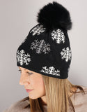 Digital Snowflake Hat- Black