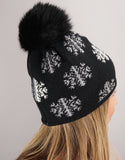 Digital Snowflake Hat- Black