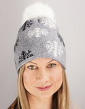 Digital Snowflake Hat- Grey
