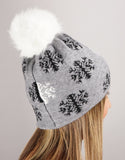 Digital Snowflake Hat- Grey