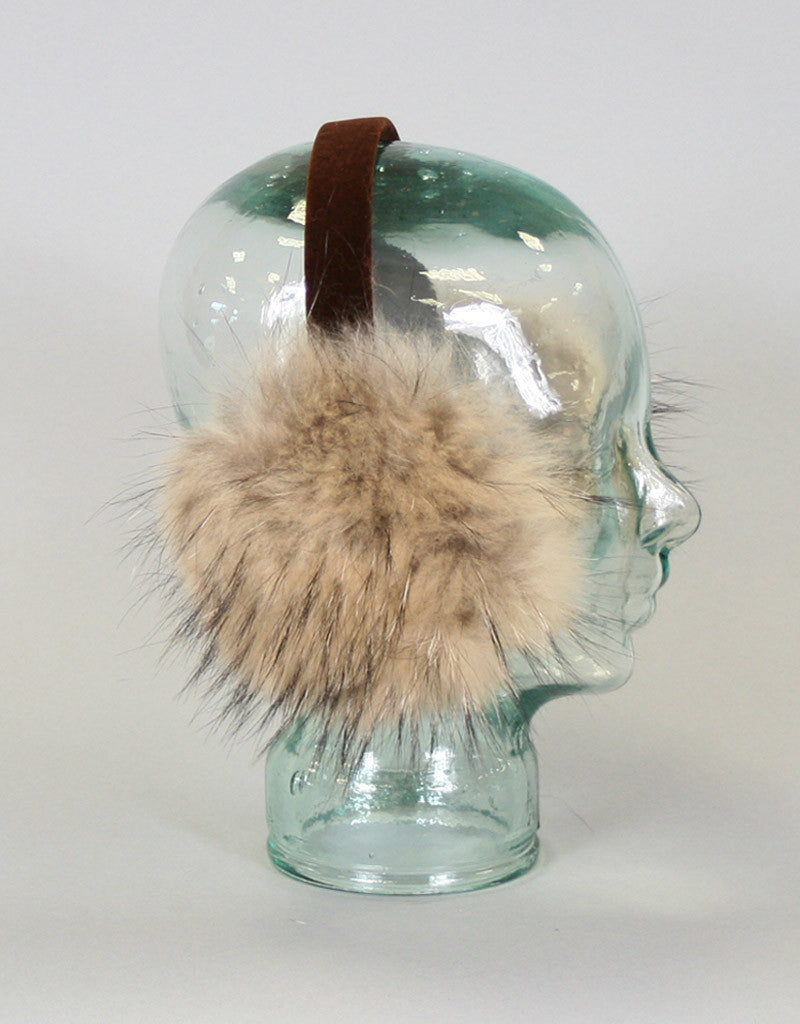 Lux Fox Earmuff-Purple Dyed Silver
