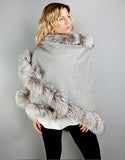 Cashmere Medium Round Cape - Pink